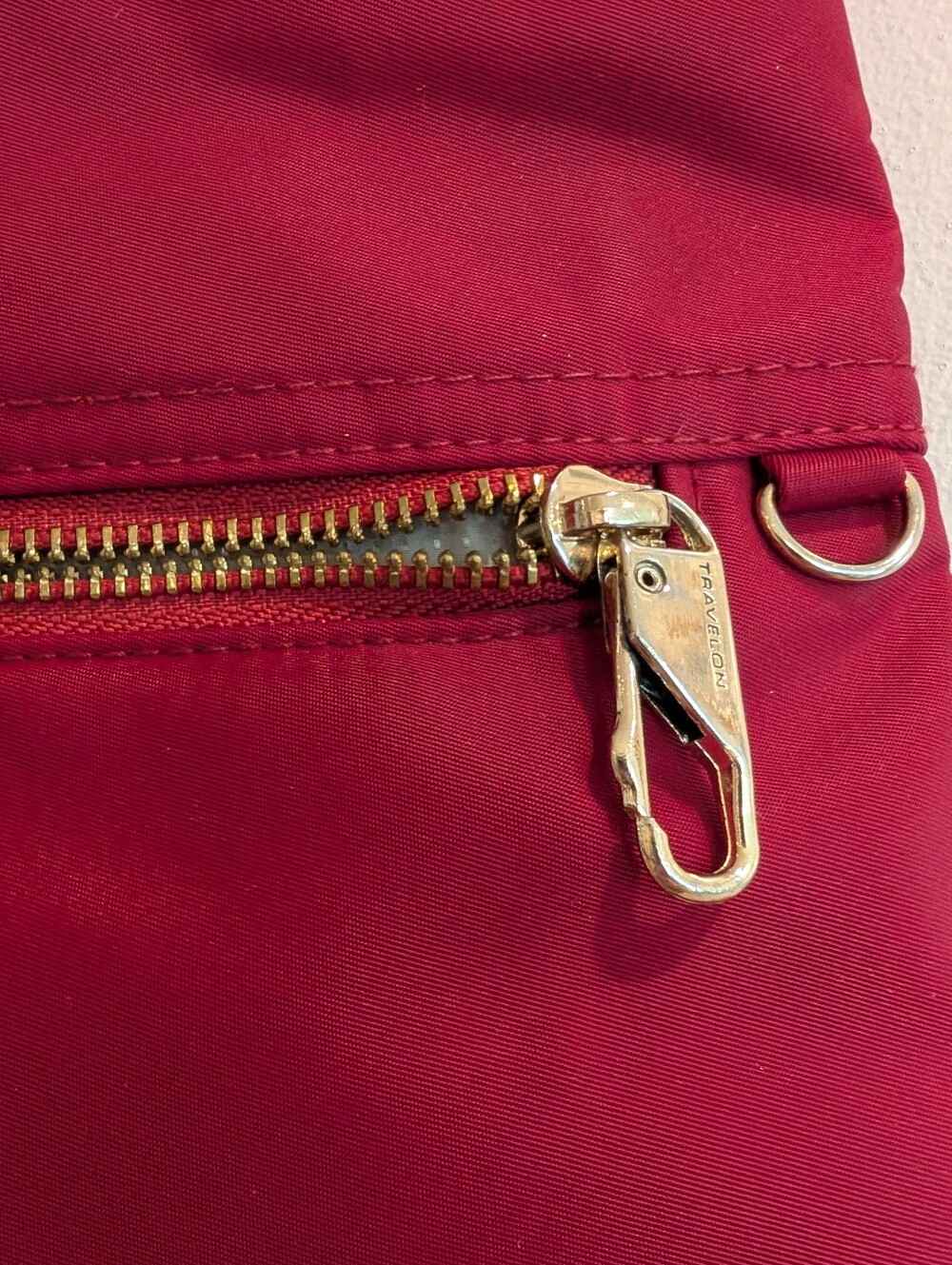 Travelon Raspberry Colored Security Bag - Picture 2 of 8